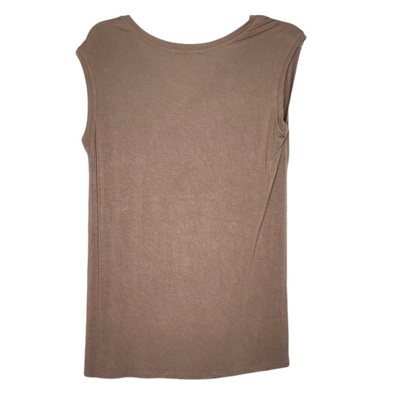 Kim & Cami Light Brown V-Neck Tank Top Sz. Small - Picture 2 of 5